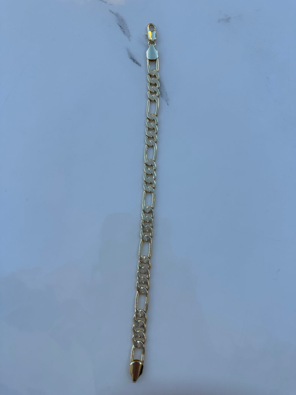 Stamped chain bracelet