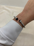Silver colorful round bangle