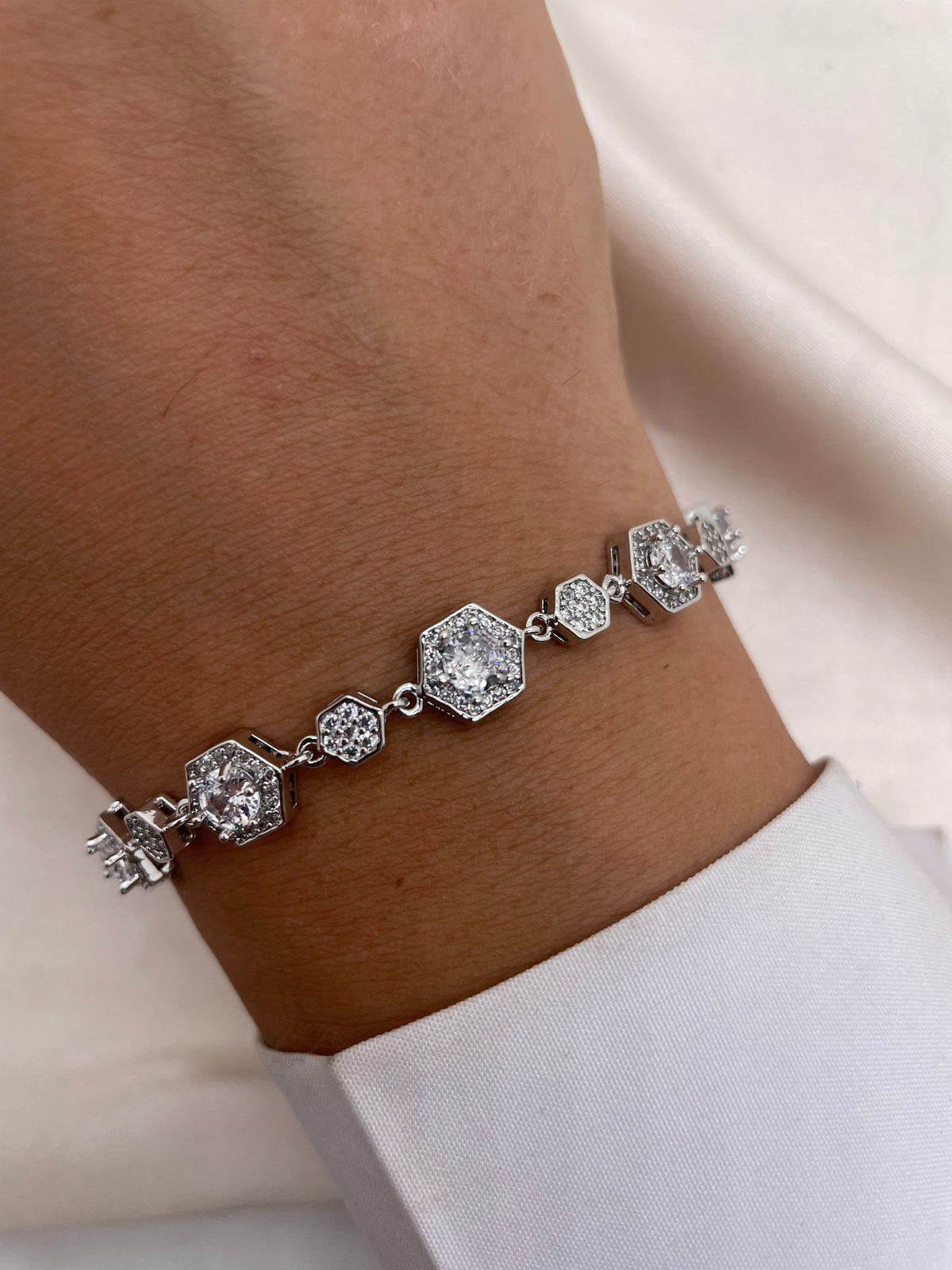 Crystal Silver Bracelet