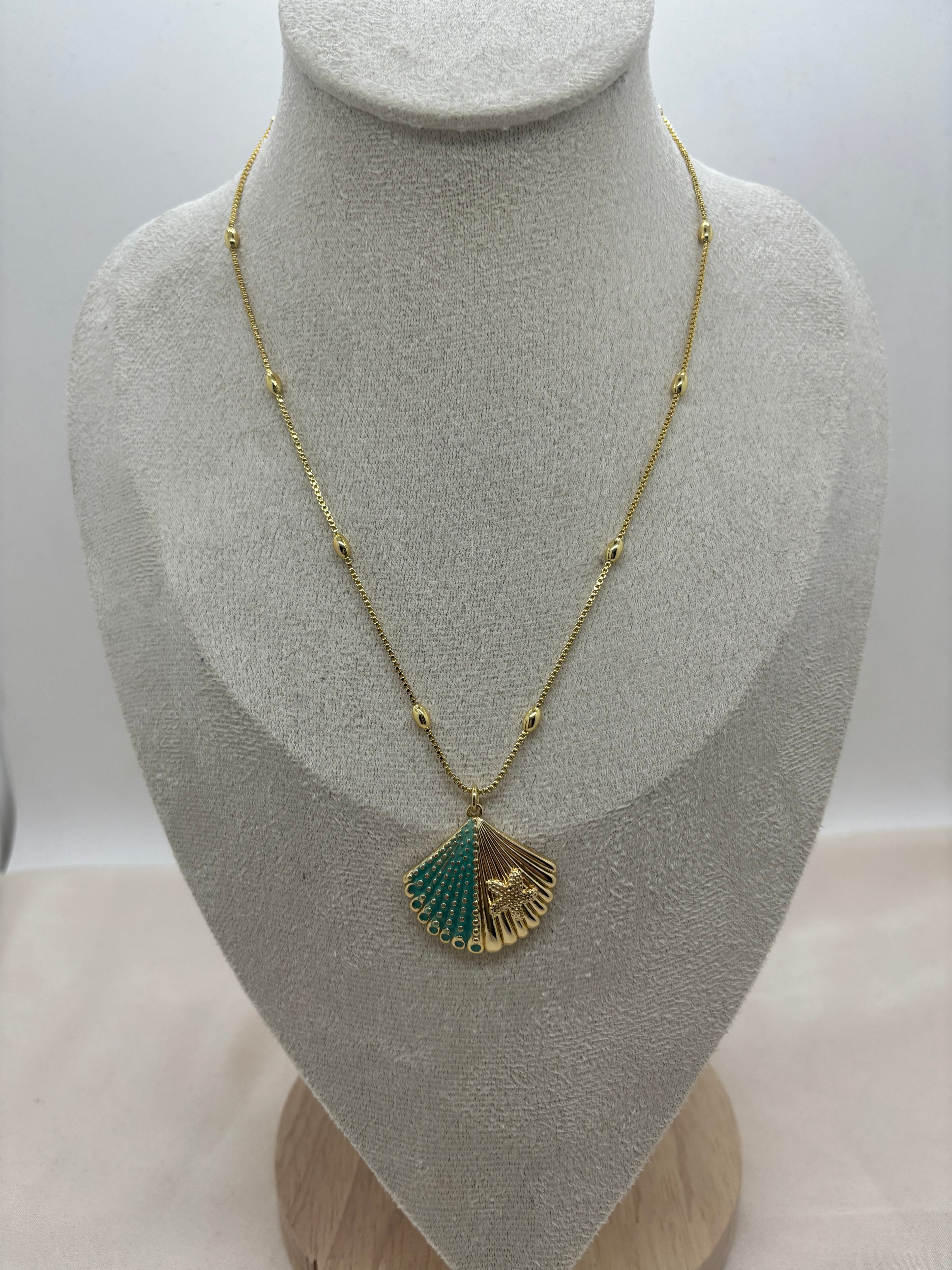 Blue Seashell Necklace