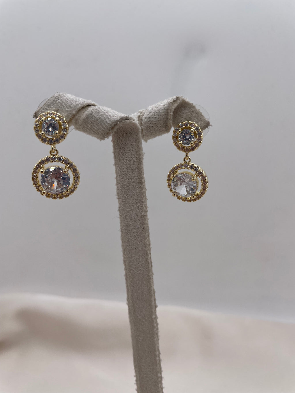 Rounded Crystal Earrings