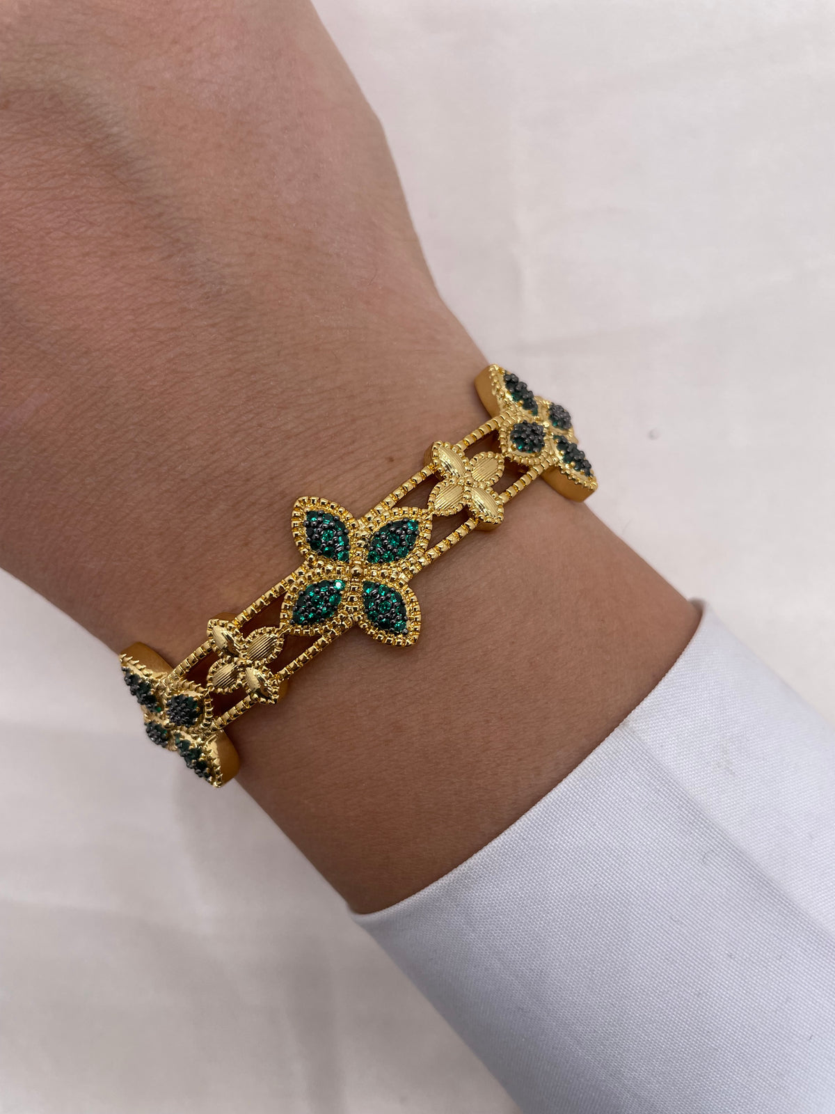 Colored Flower Bangle