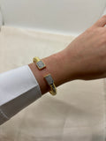 Rectangular zircon bangle