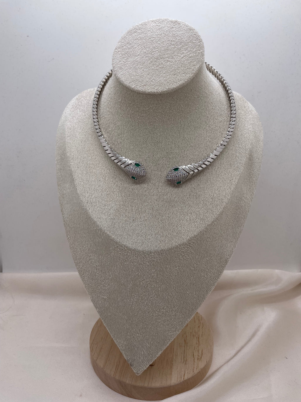 Silver Snake Choker Necklace