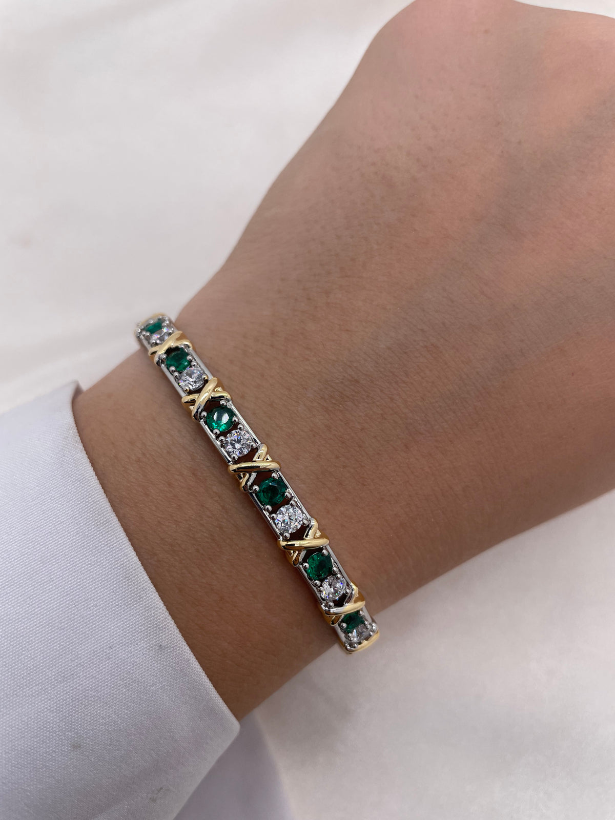 Colored Silver Bangle