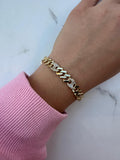 W zircon chain bracelet