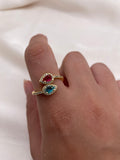 Colorful Leaflet Ring