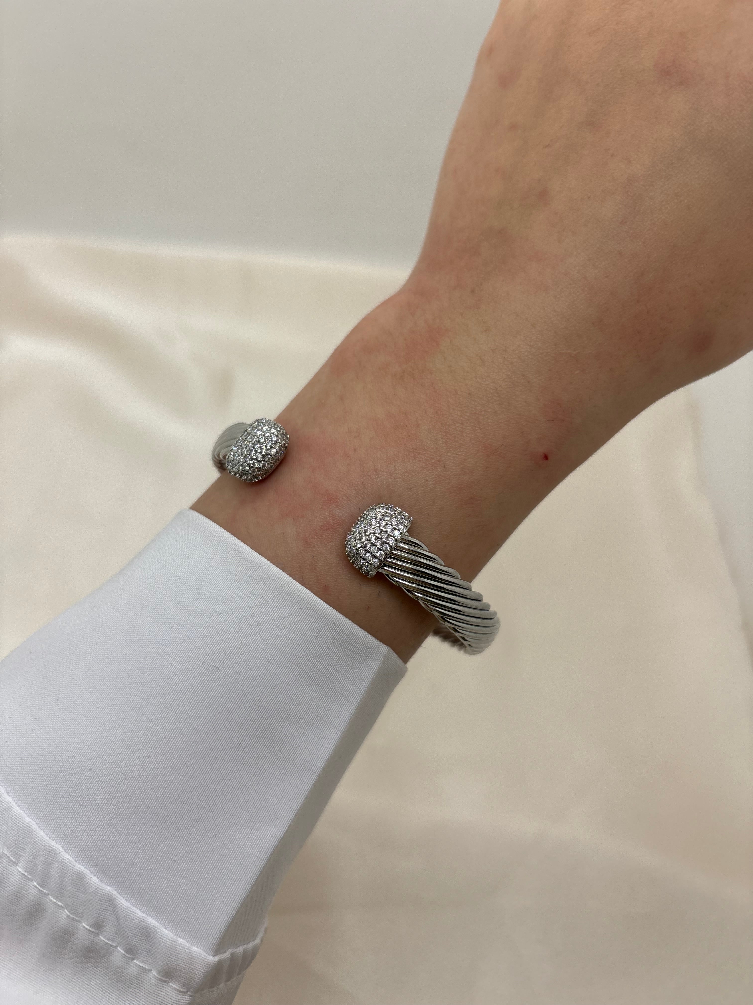 Zircon rectangle bangle