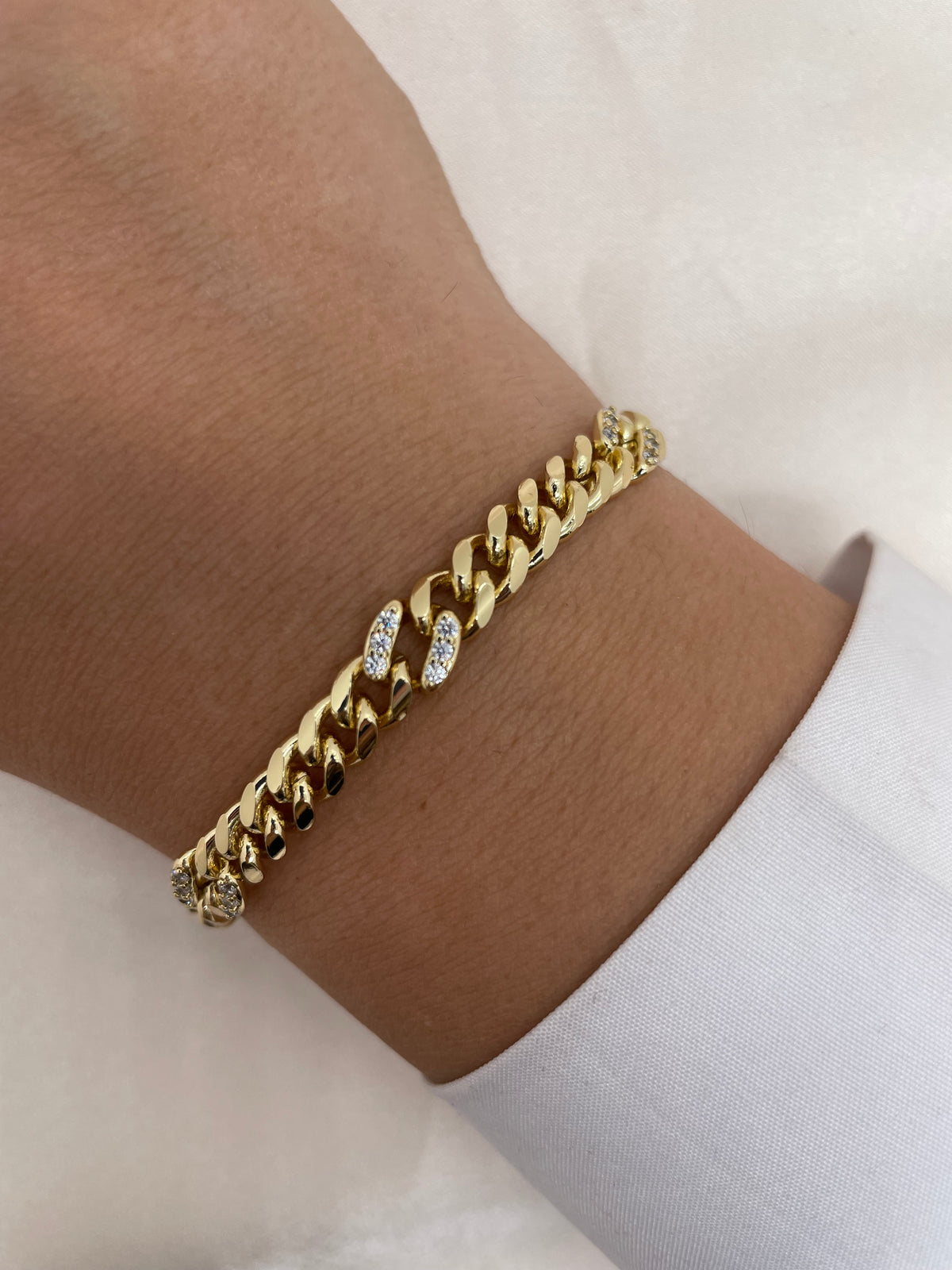 Chain X Zircon Bracelet