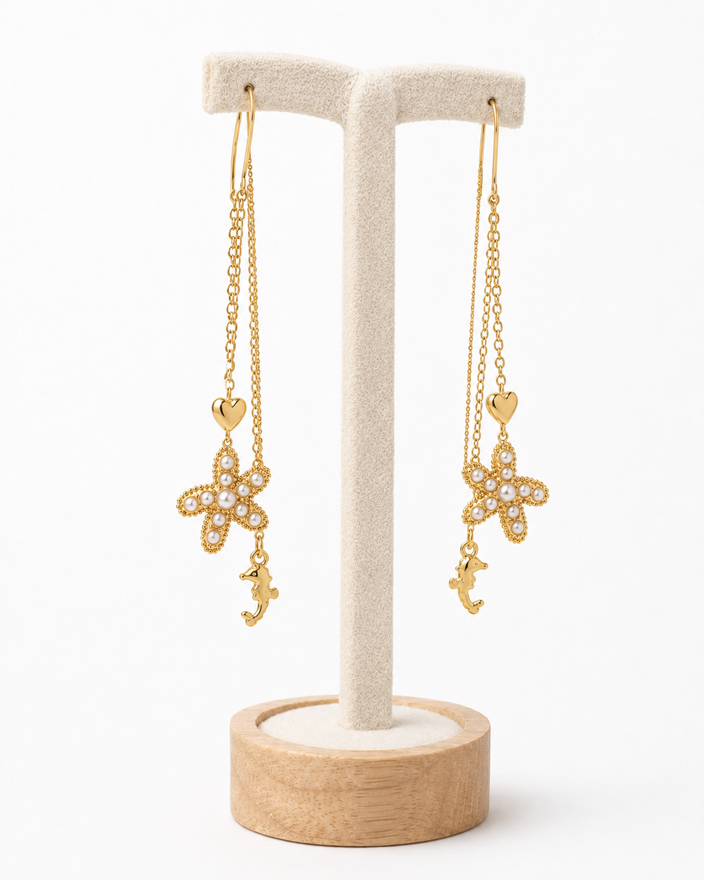 Pearl Starfish Earrings