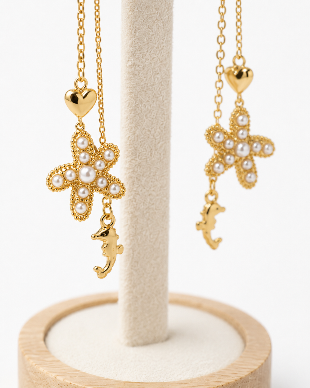 Pearl Starfish Earrings