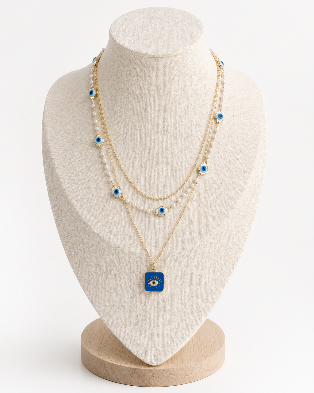 Azure Eye Layered Necklace