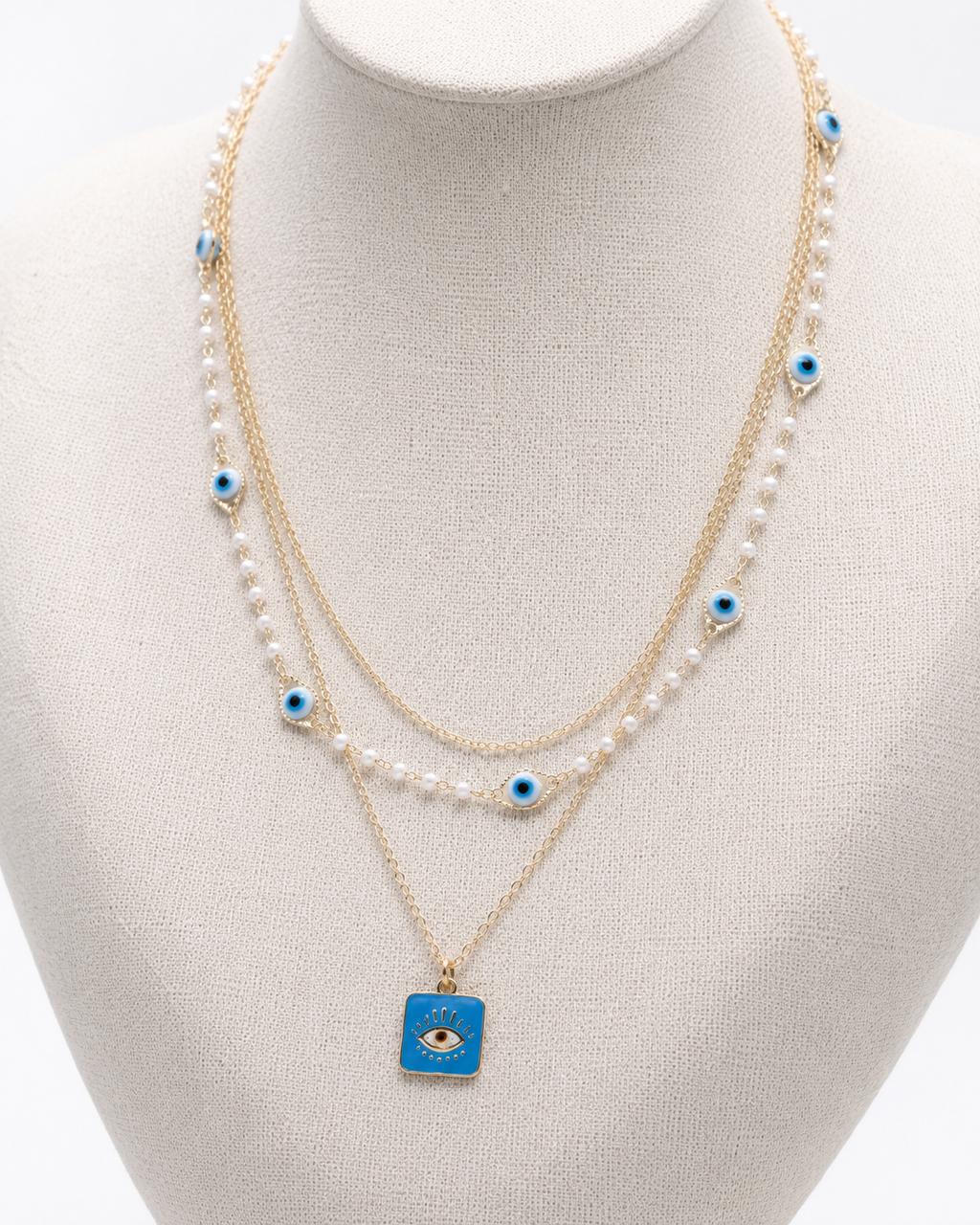 Azure Eye Layered Necklace
