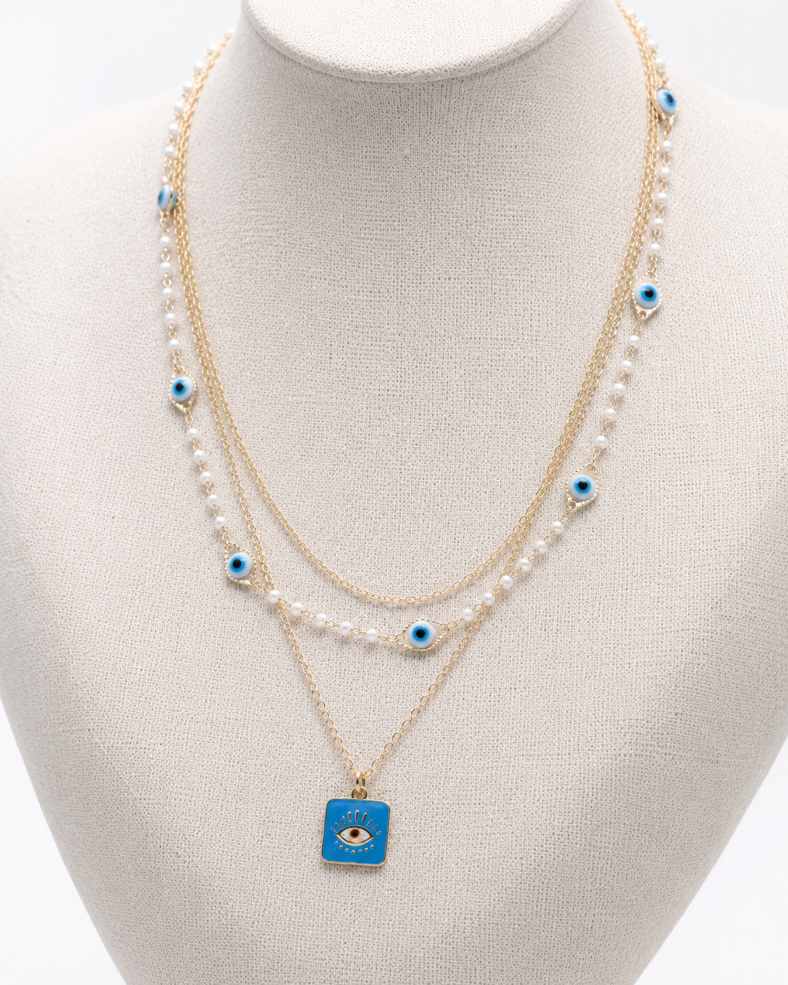 Azure Eye Layered Necklace