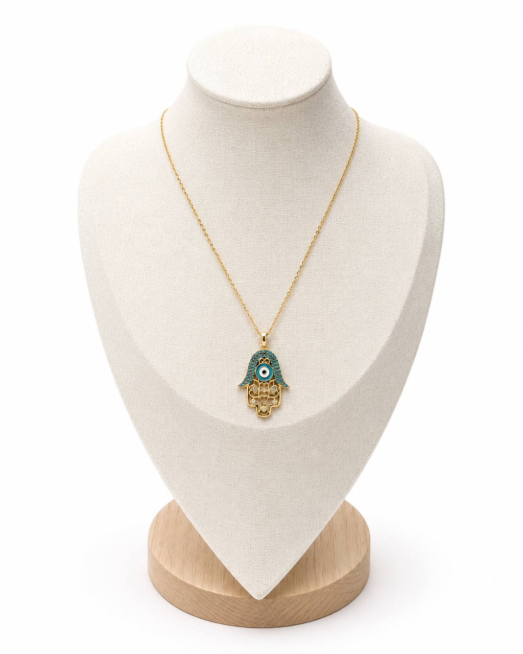 Turquoise Guardian Hamsa Necklace