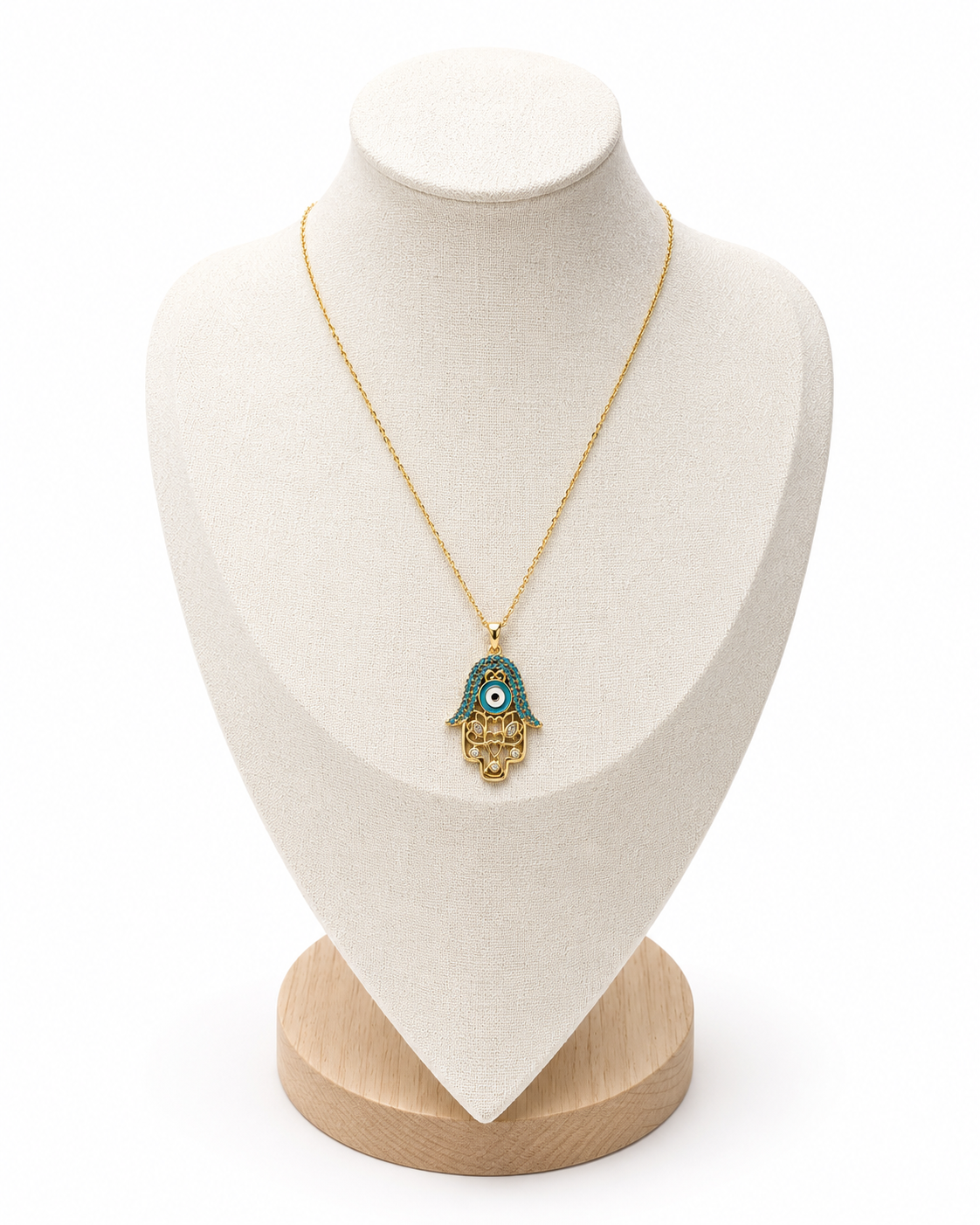 Turquoise Guardian Hamsa Necklace