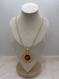 Gold Ounce Pendant Necklace