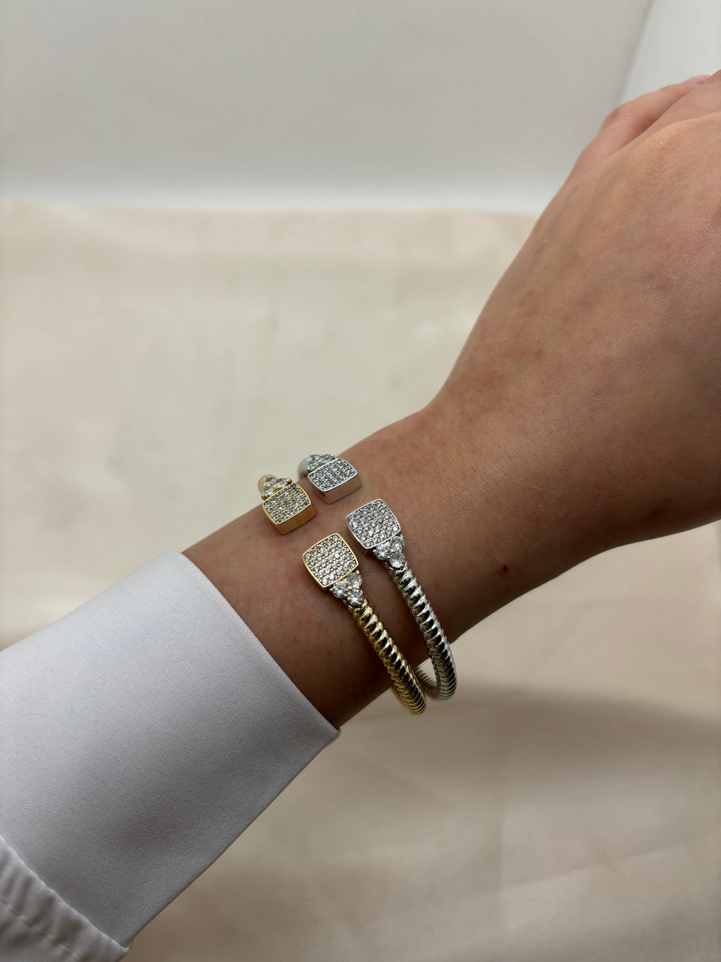 Zircon cube bangle