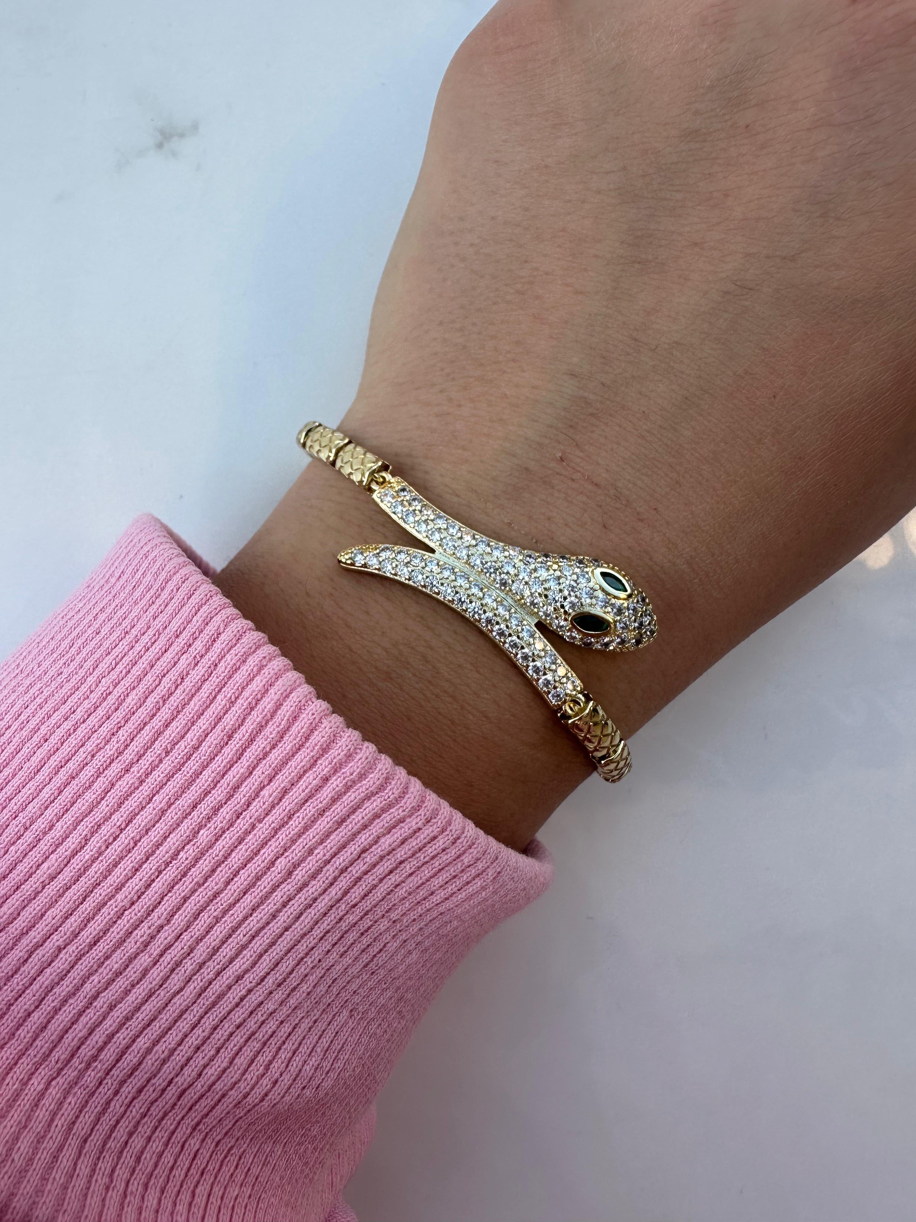 Snake zircon bracelet
