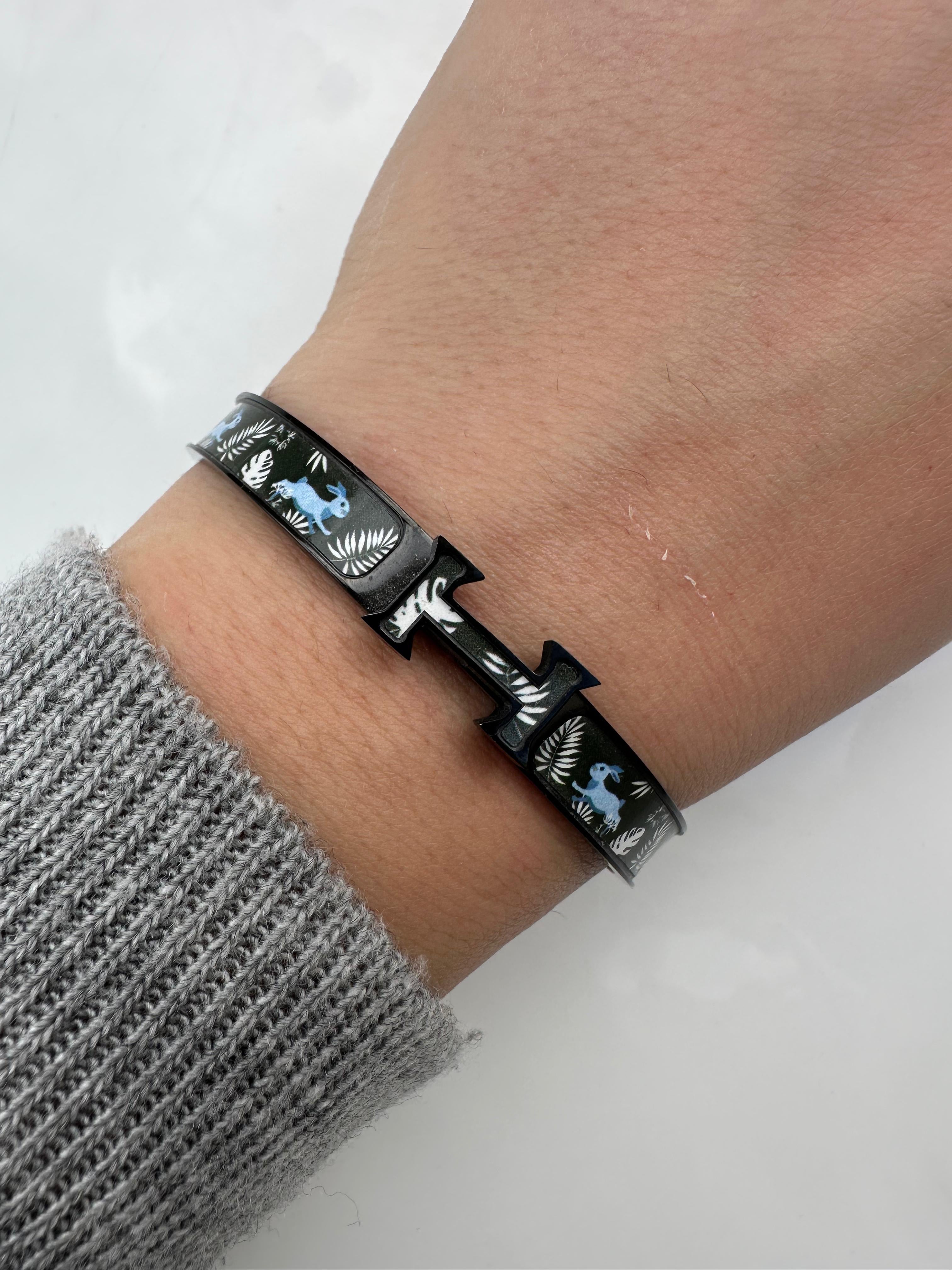 Black and blue Hermes bangle