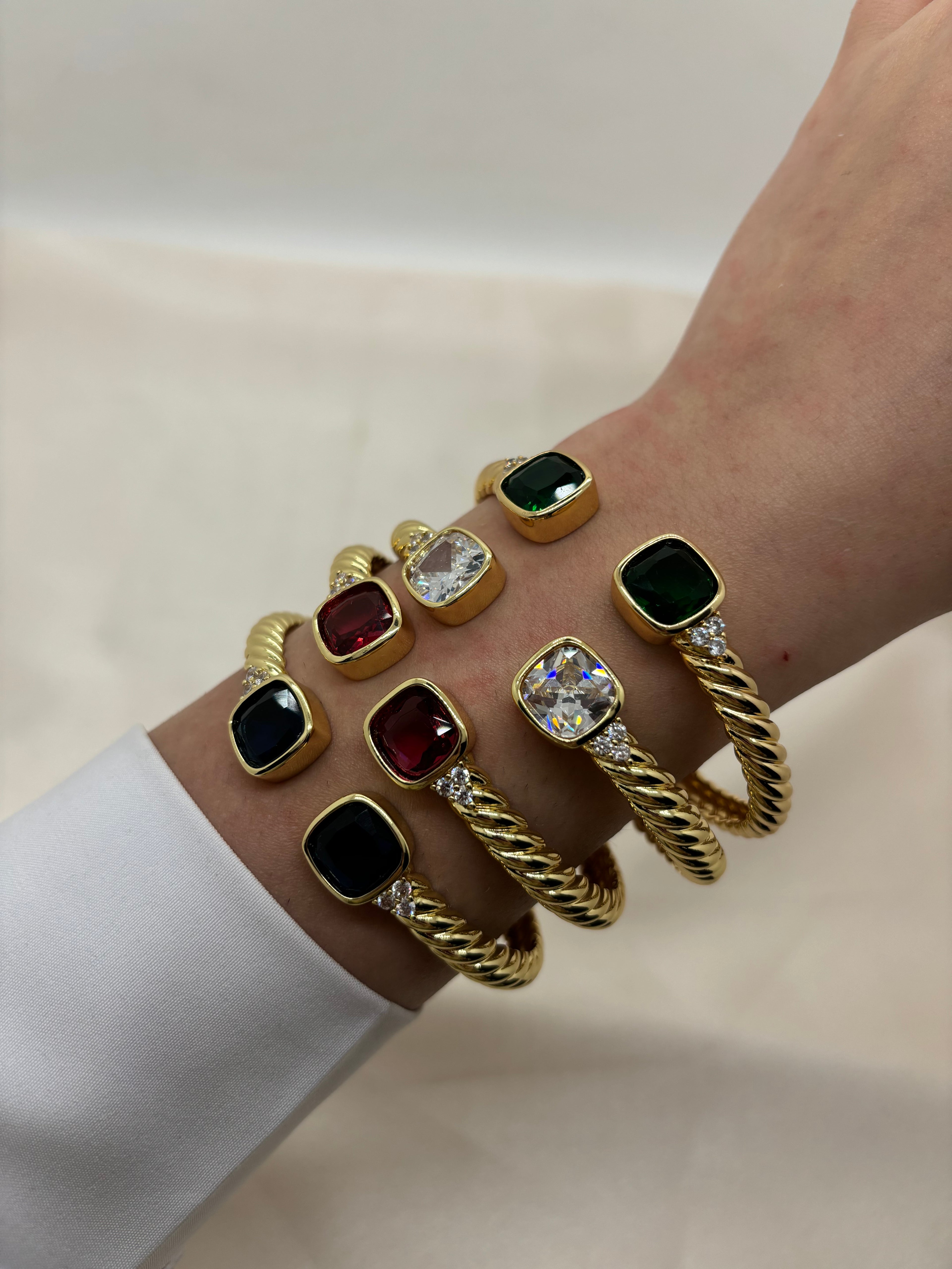 Colorful cube bangle