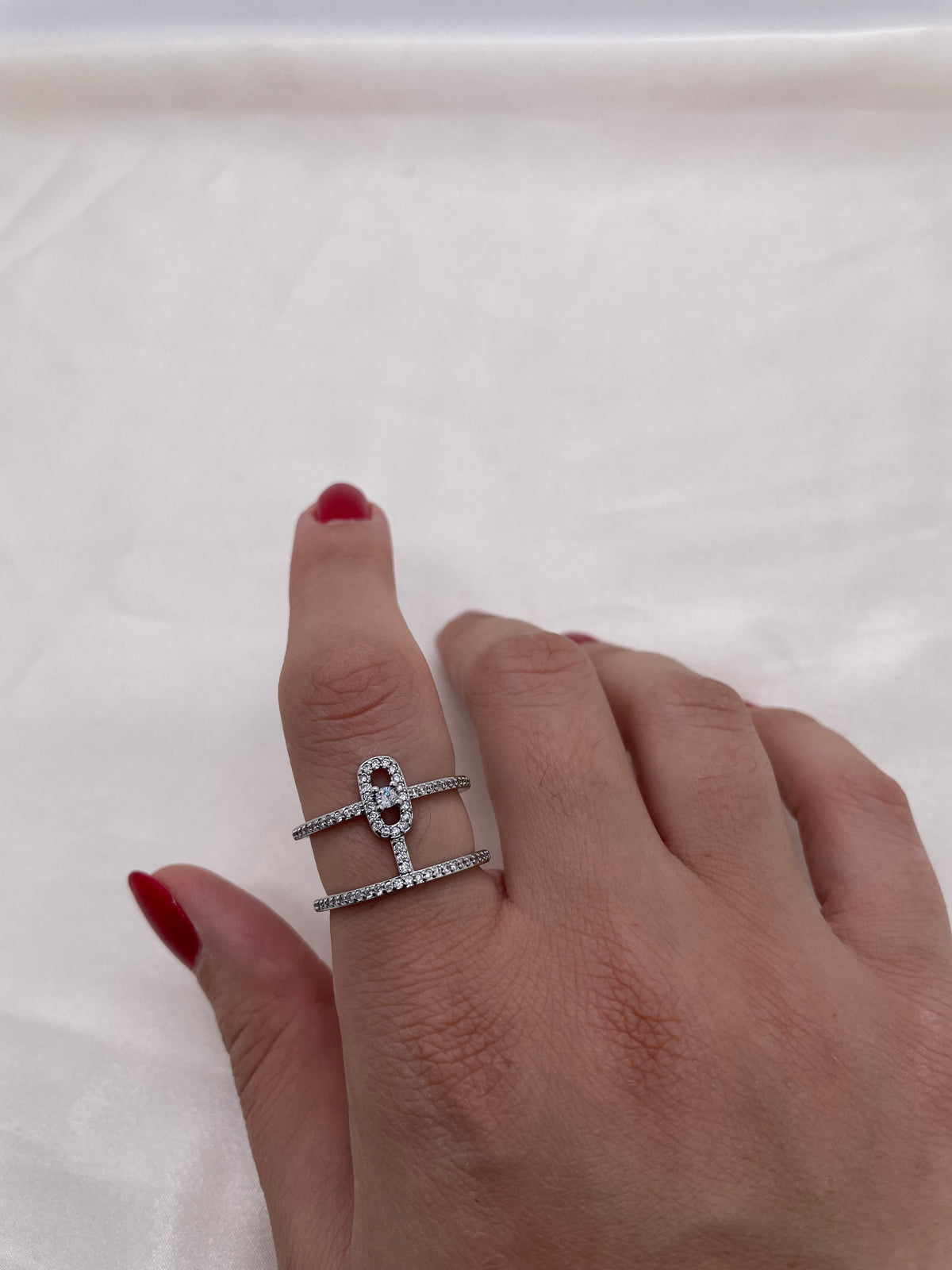 Two layer Zircon Ring
