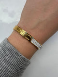 Hermes semi zircon bangle