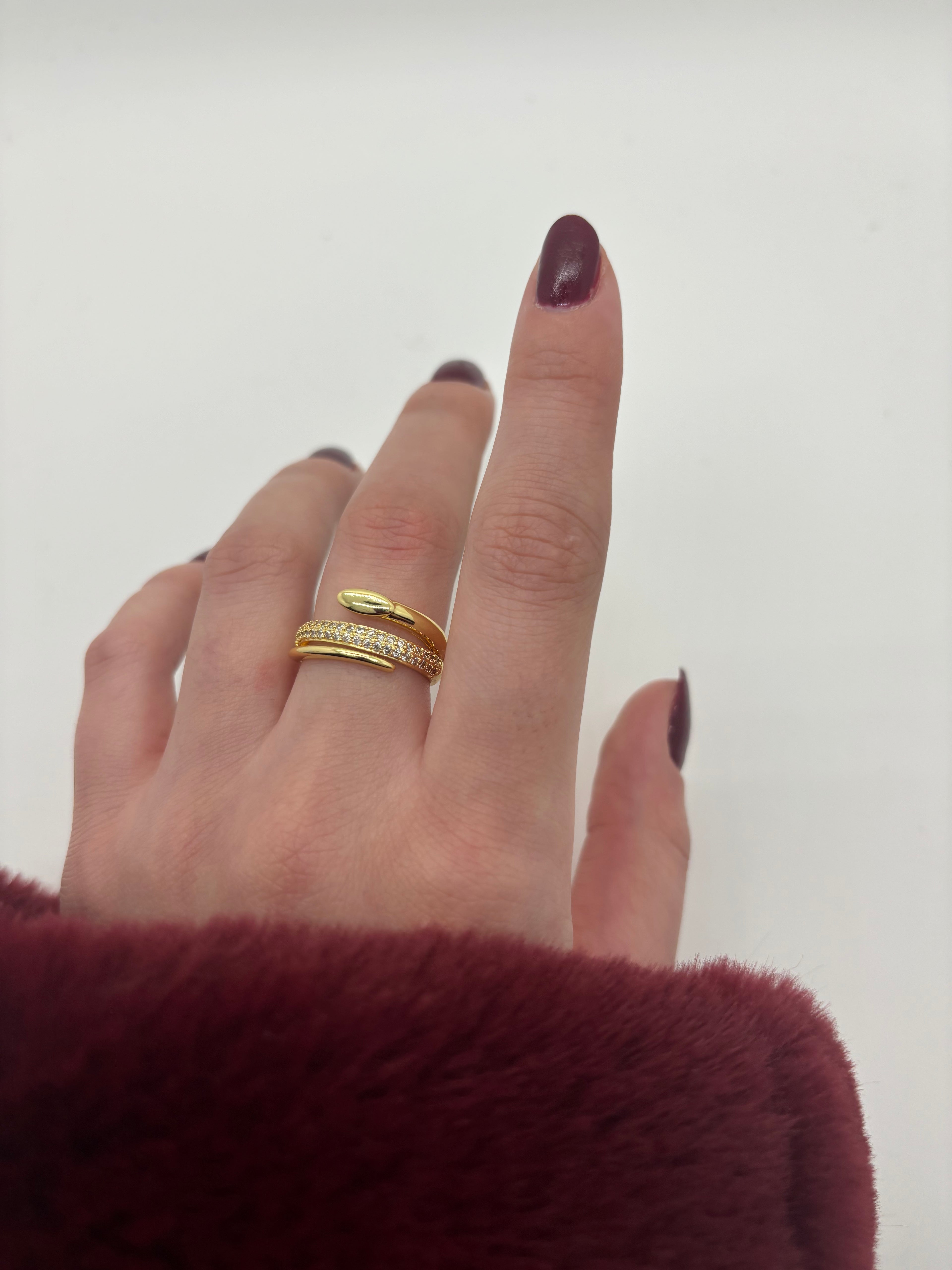 Snake zircon ring
