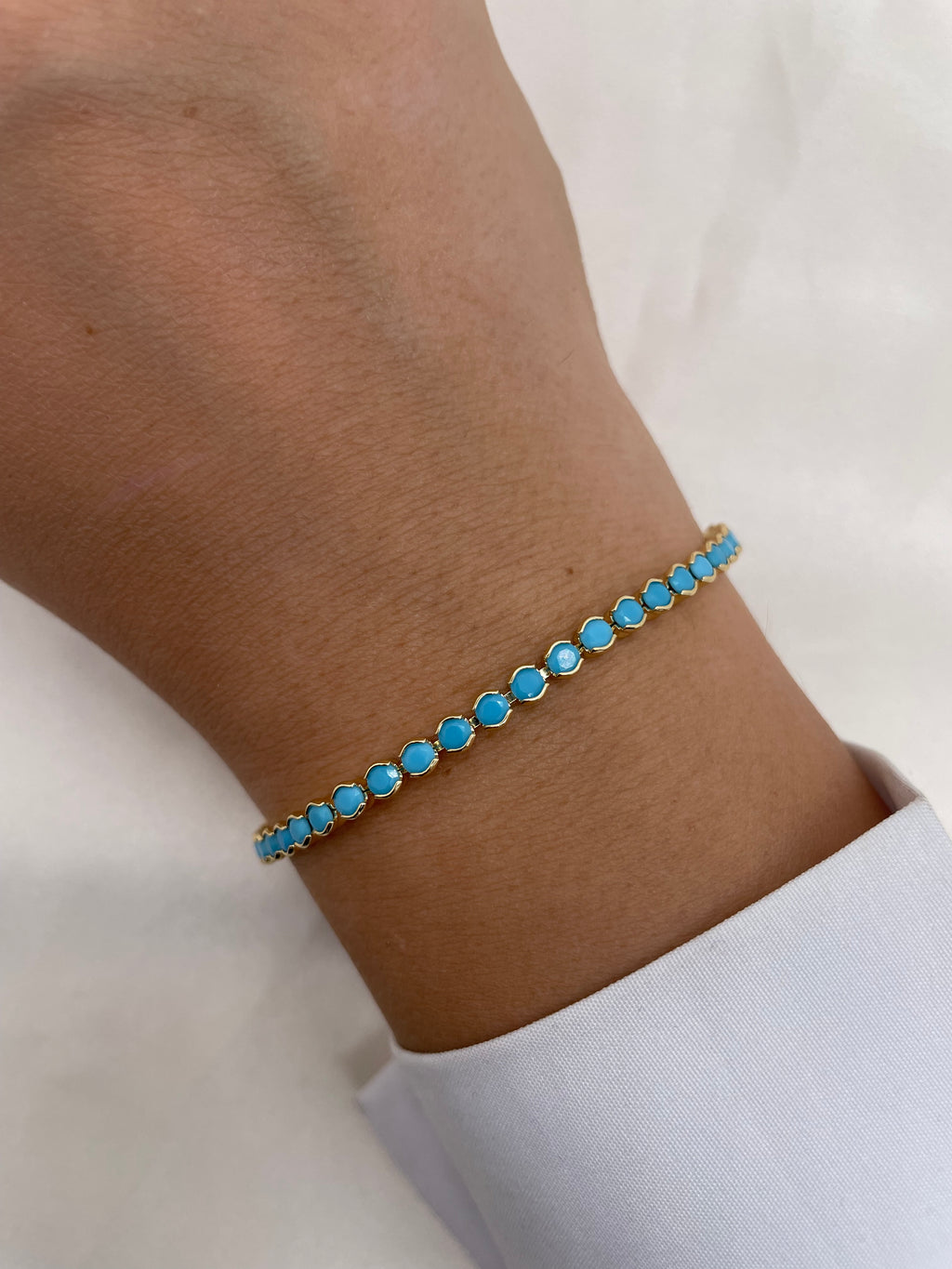 Round Blue Zircon Bracelet