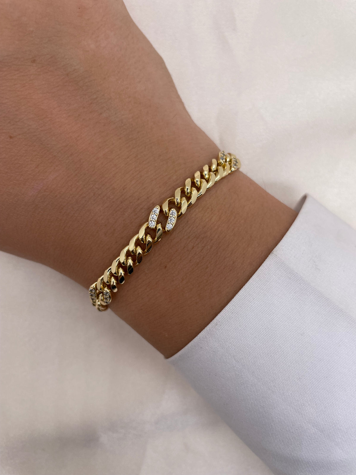 Chain X Zircon Bracelet