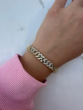 Trio zircon chain bracelet