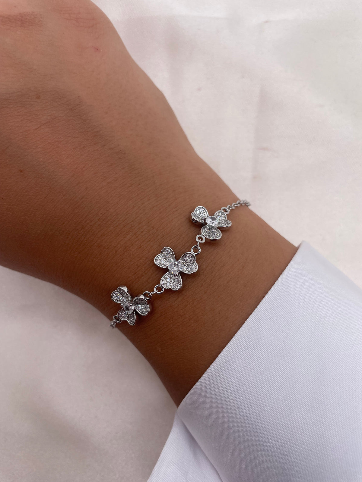 Silver Flower Bracelet