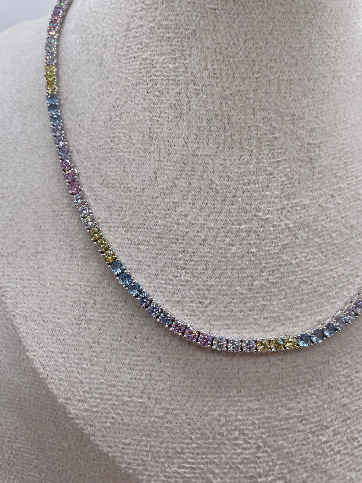 Multicolor Tennis Necklace
