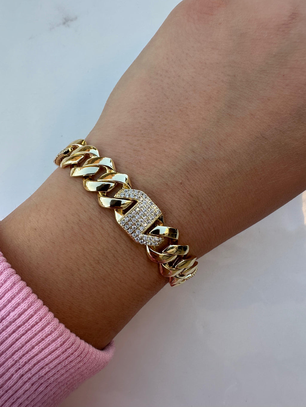 N zircon chain bracelet