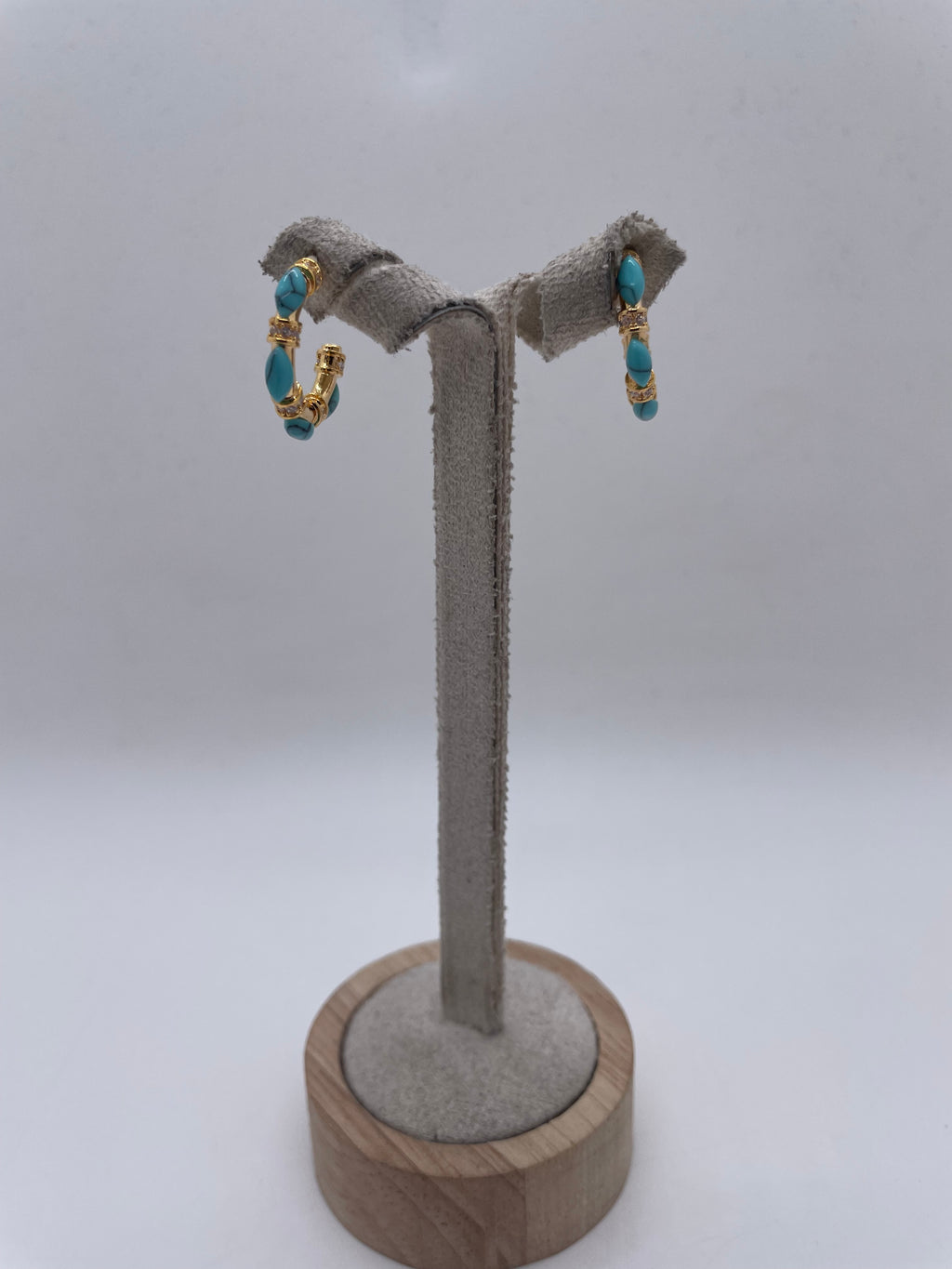 Petite Blue Hoop Earrings