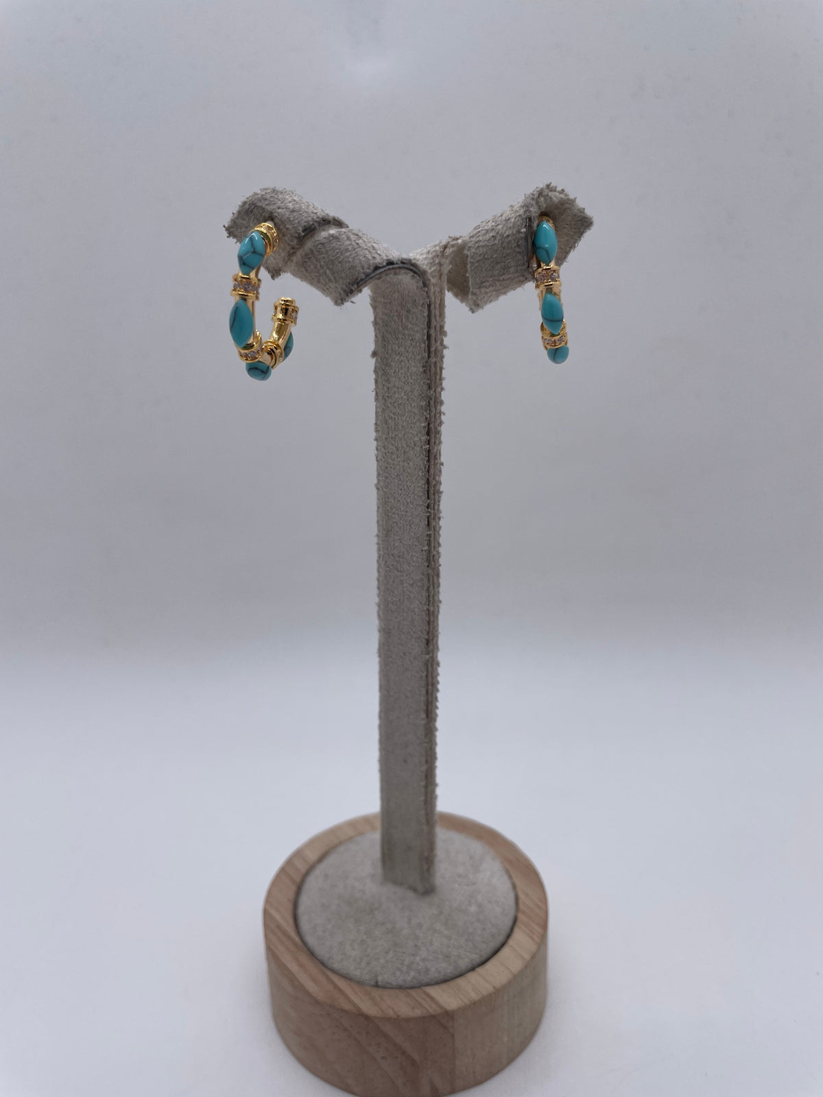 Petite Blue Hoop Earrings