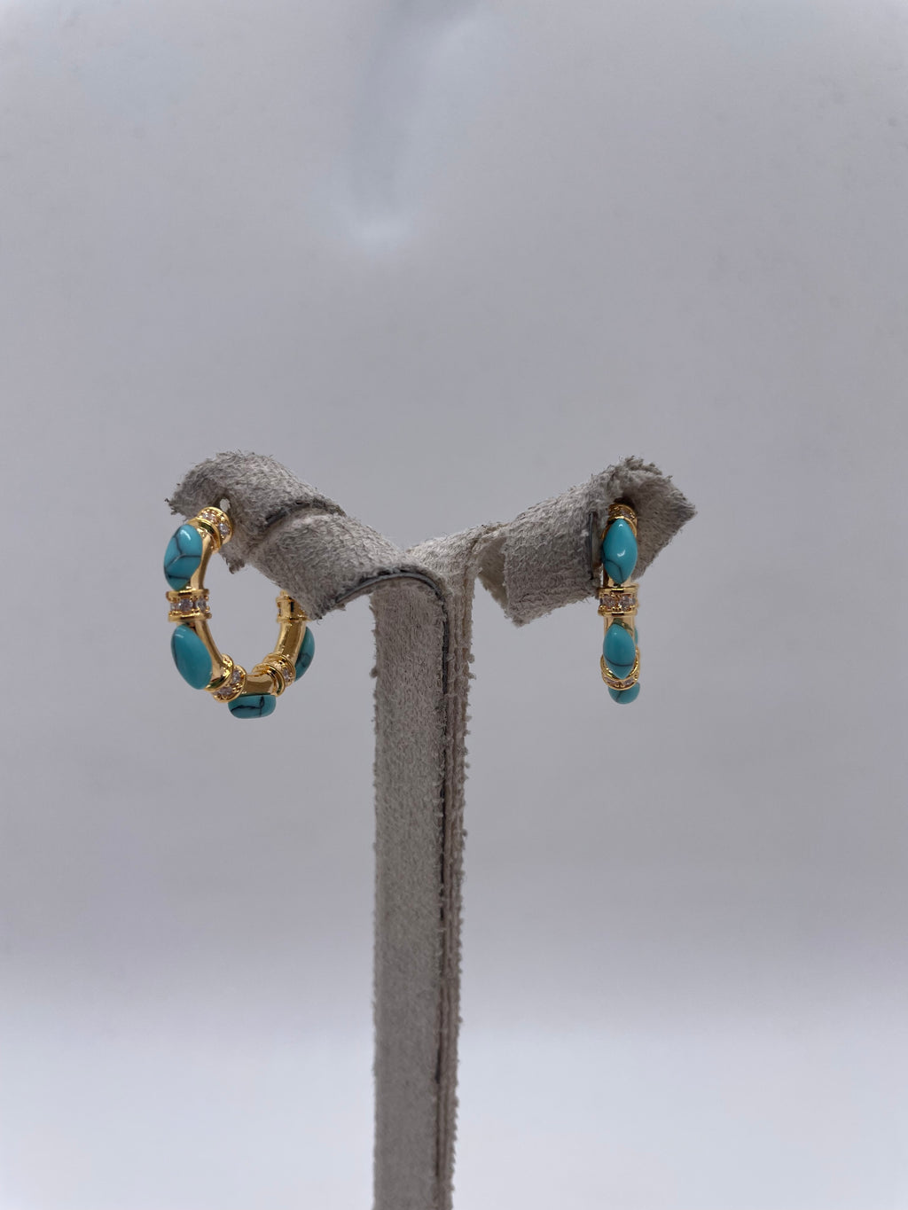 Petite Blue Hoop Earrings