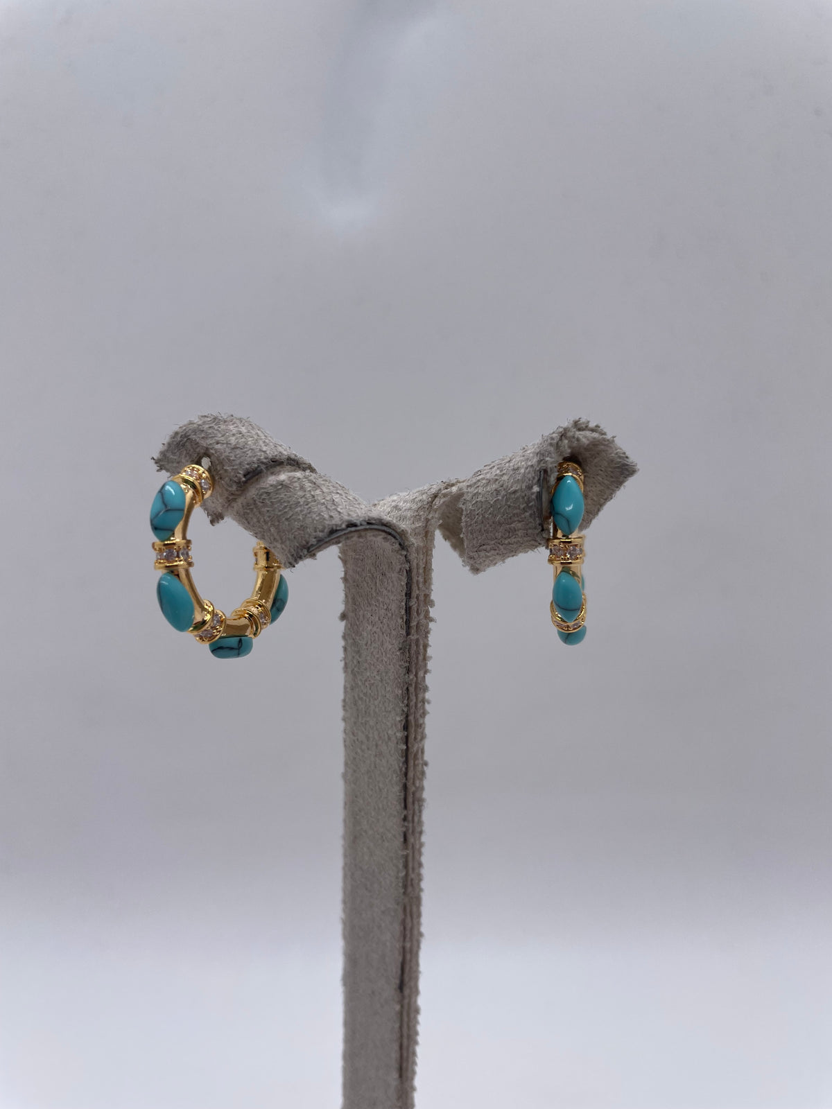 Petite Blue Hoop Earrings