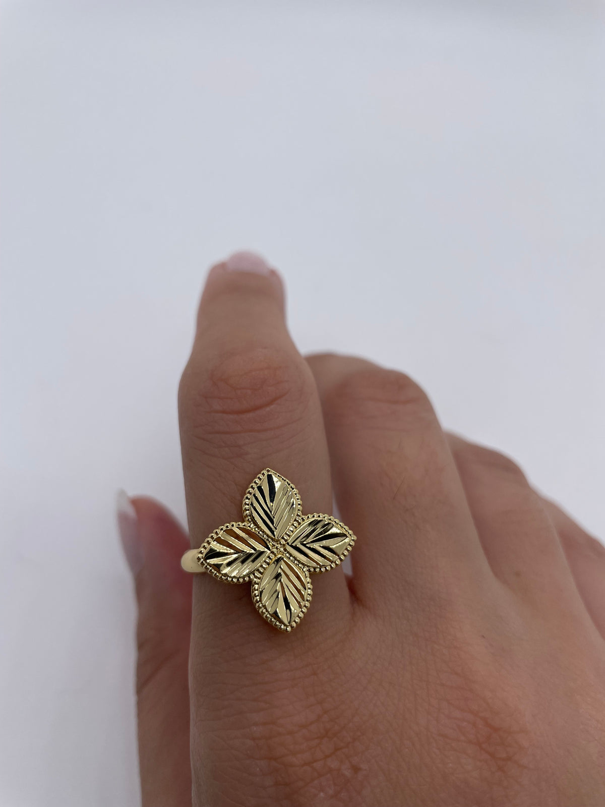 Full Gold Flower Ring