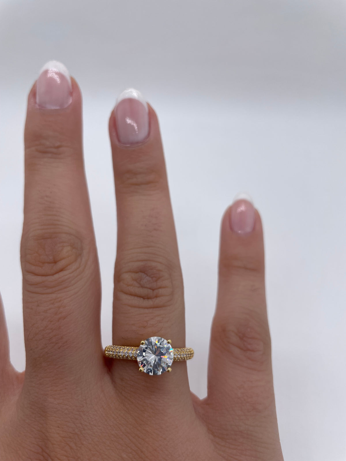 Gold Solitaire Ring
