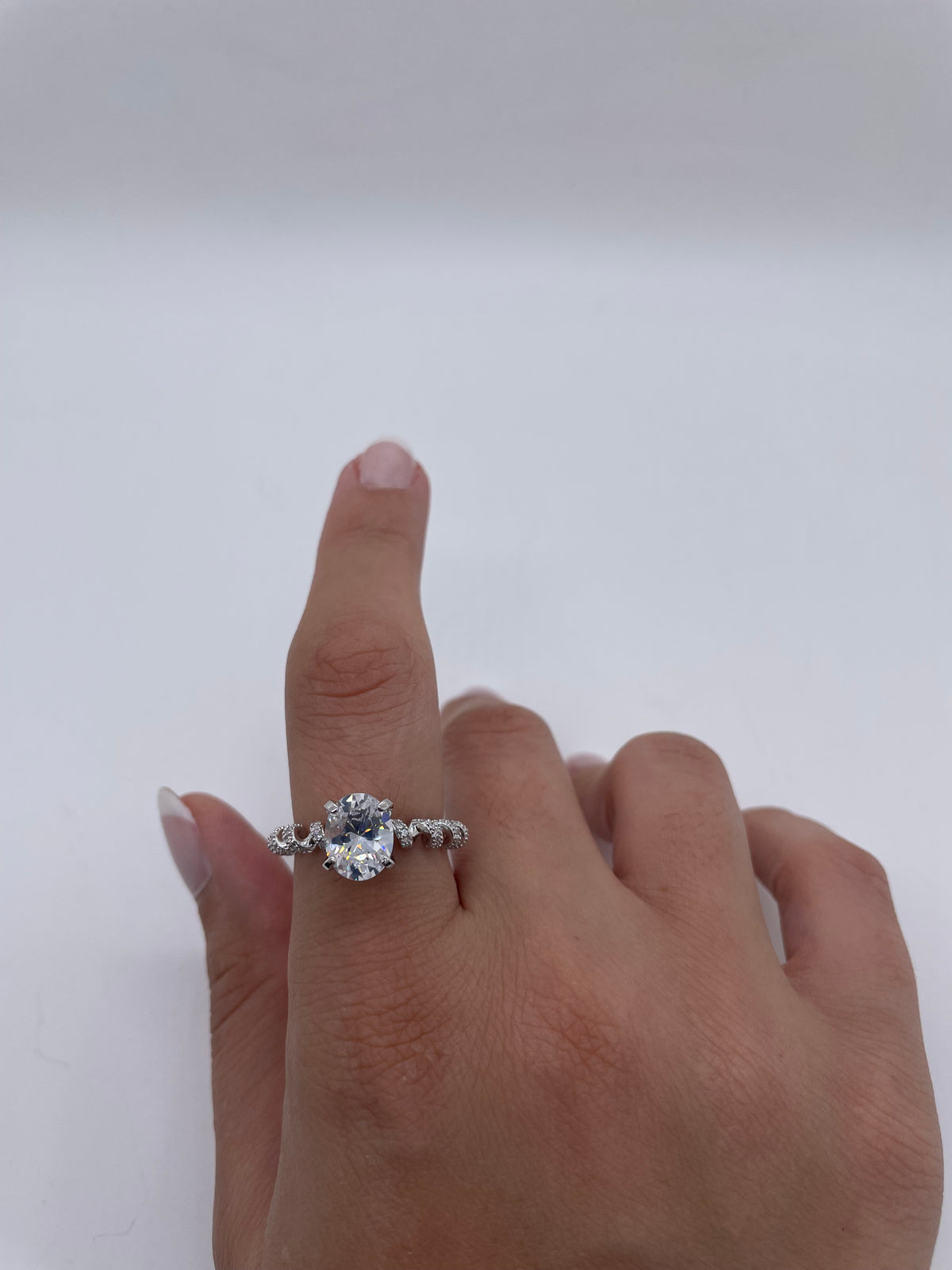 Silver Solitaire Ring