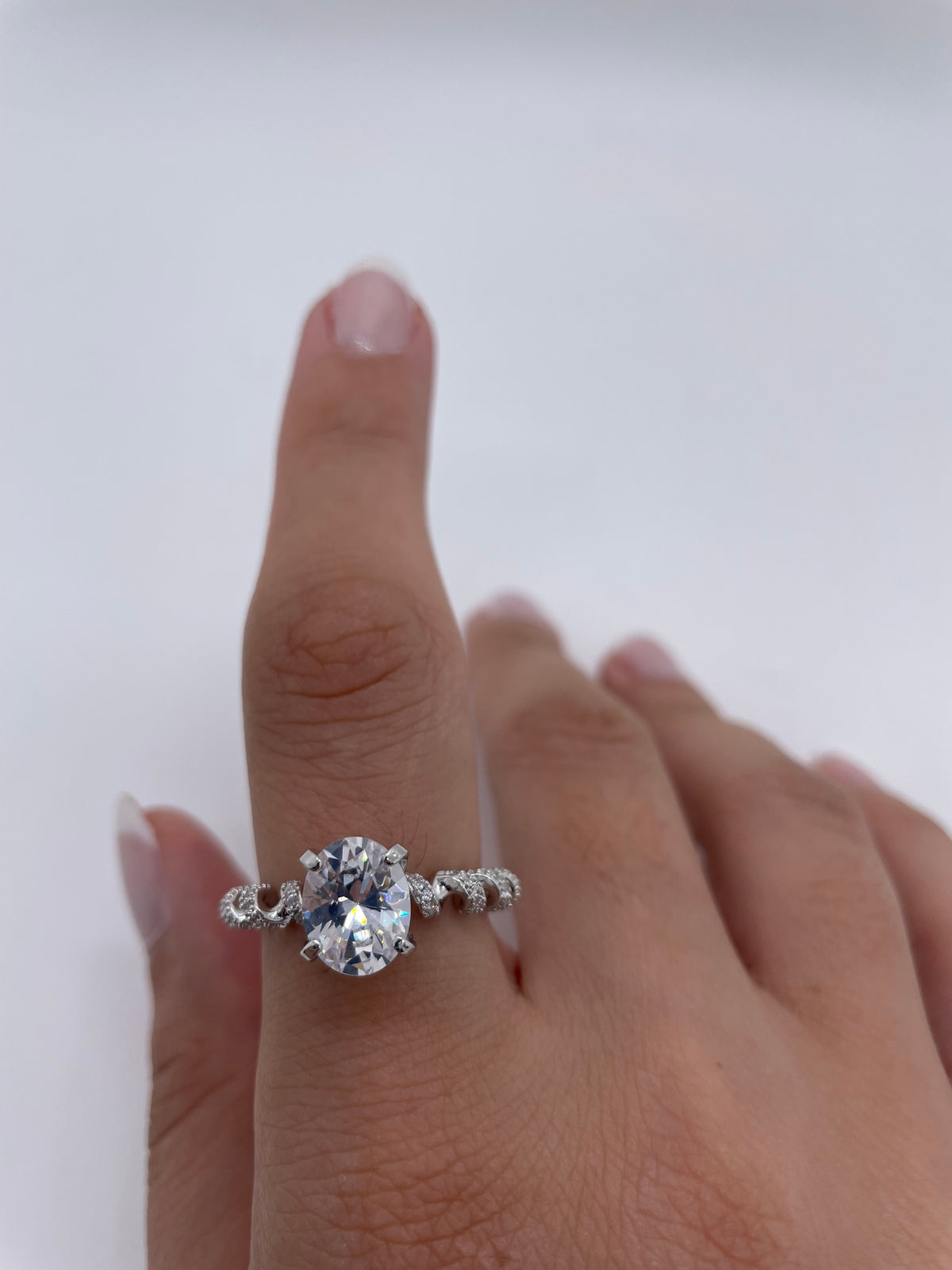 Silver Solitaire Ring