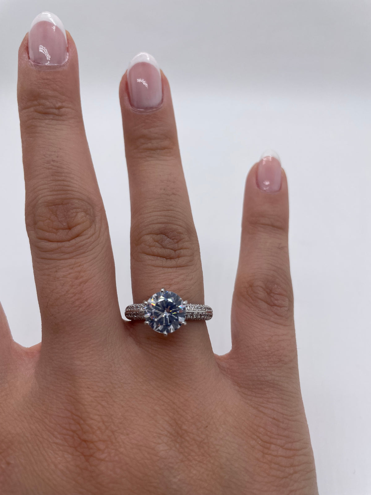 Silver Solitaire Ring