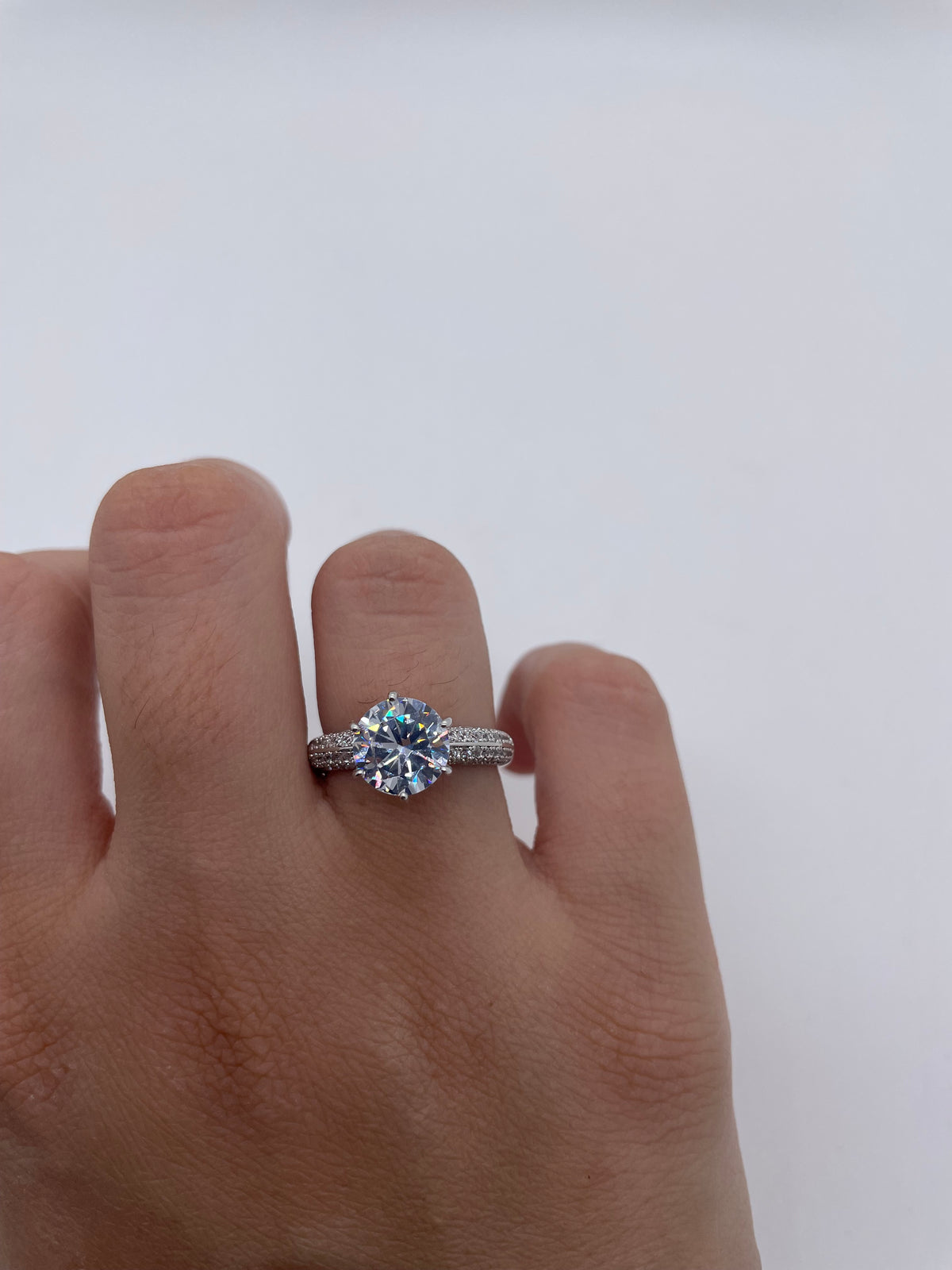 Silver Solitaire Ring