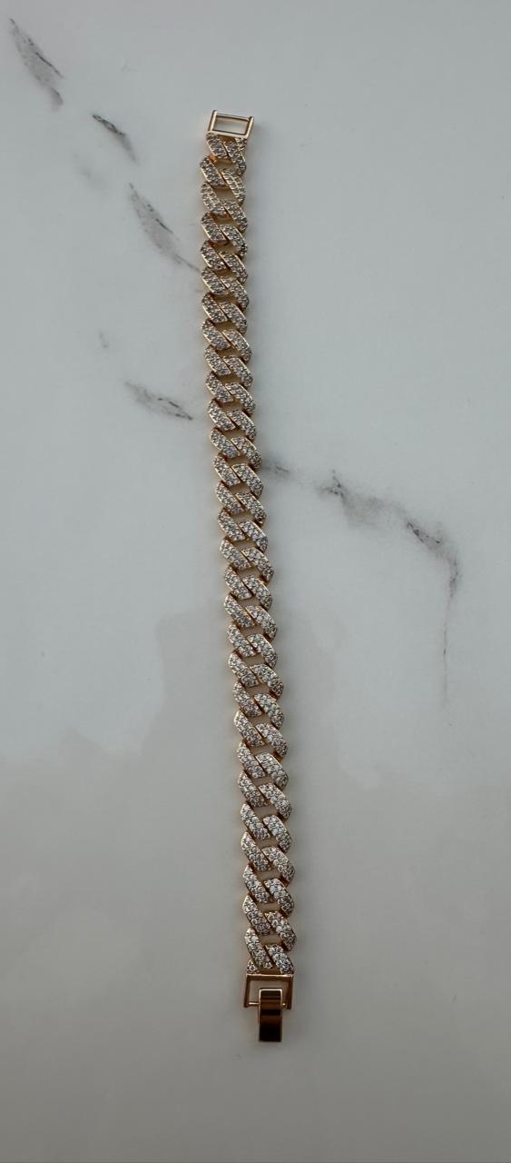 Cubic zircon chain bracelet