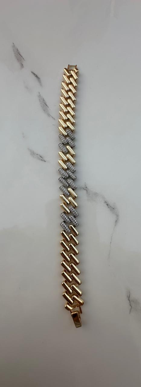 Unique silver and gold bracelet