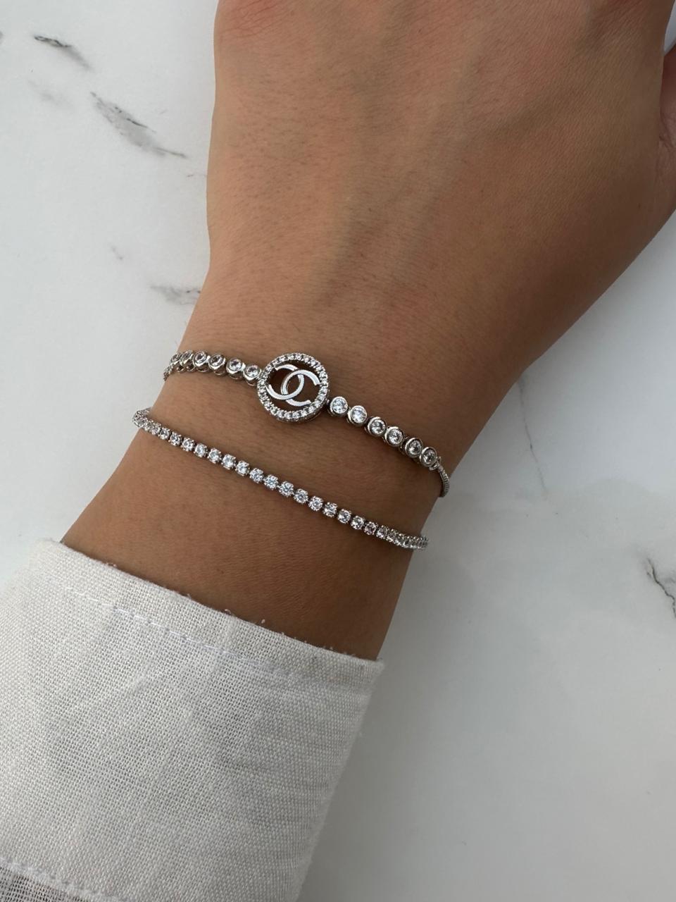 Channel tennis bracelet