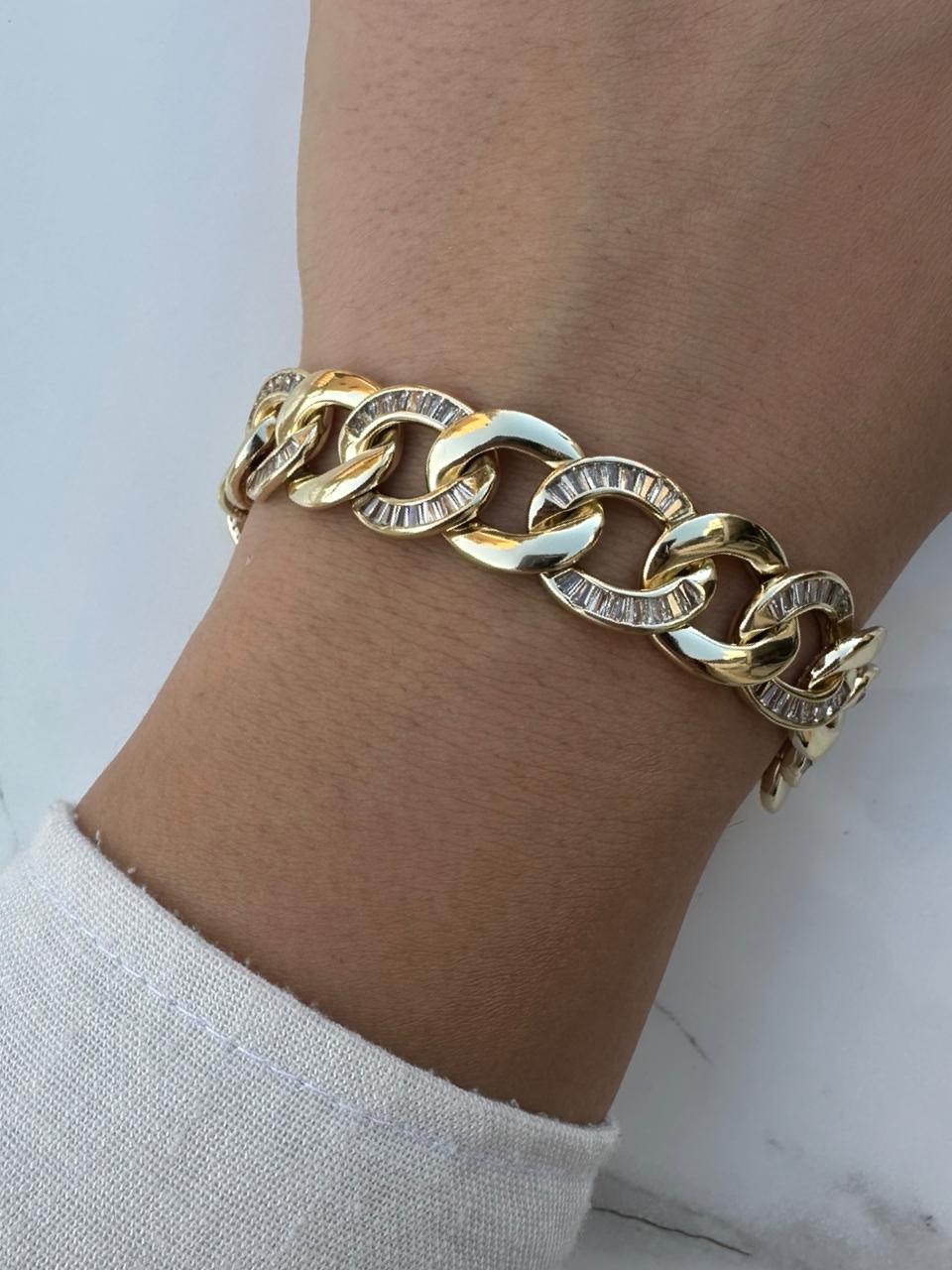 Circle chain zircon bracelet