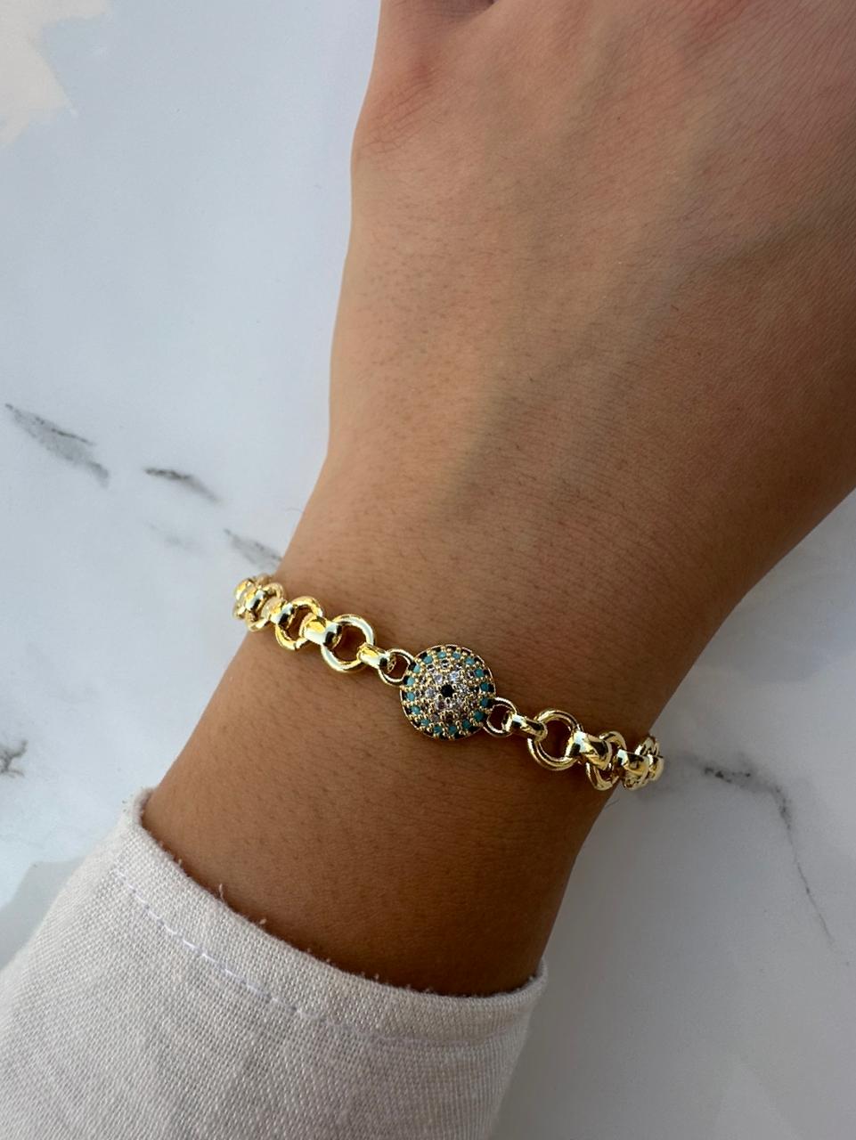 Classic circle zircon bracelet