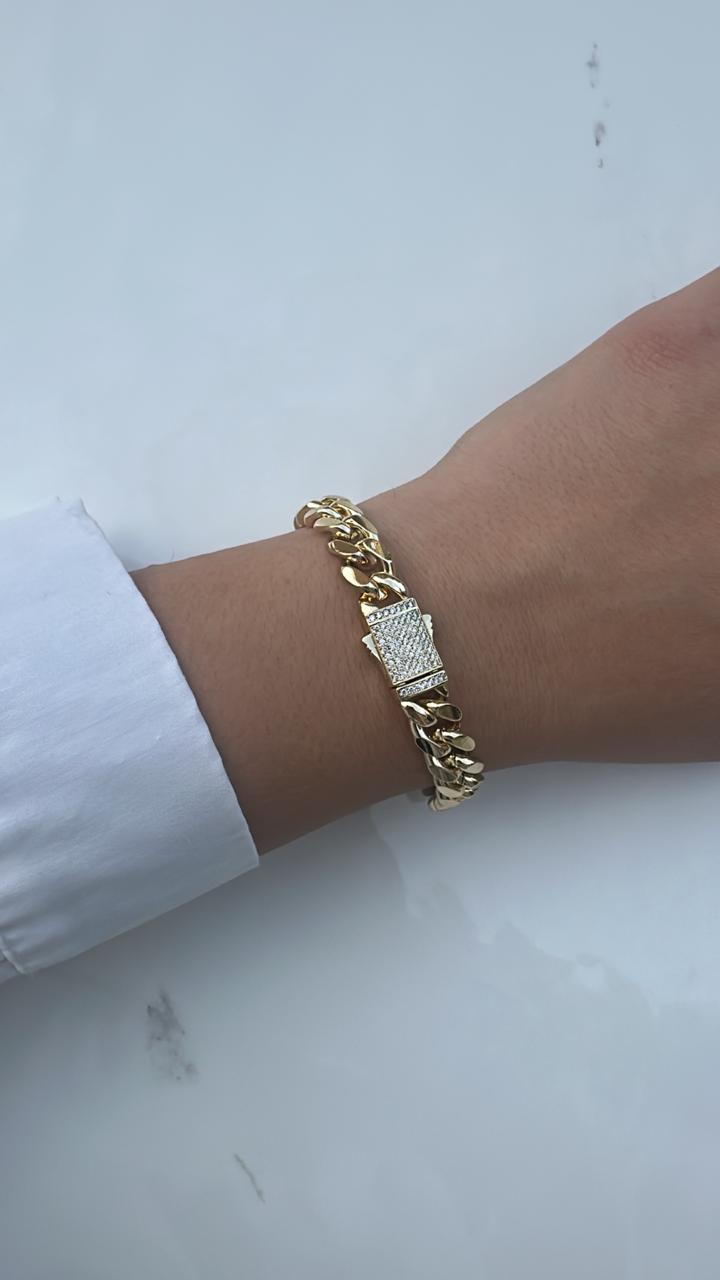 unisex monaco chain zircon